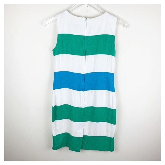 Jessica Howard Vintage Linen Striped Sheath Dress - Picture 8 of 12